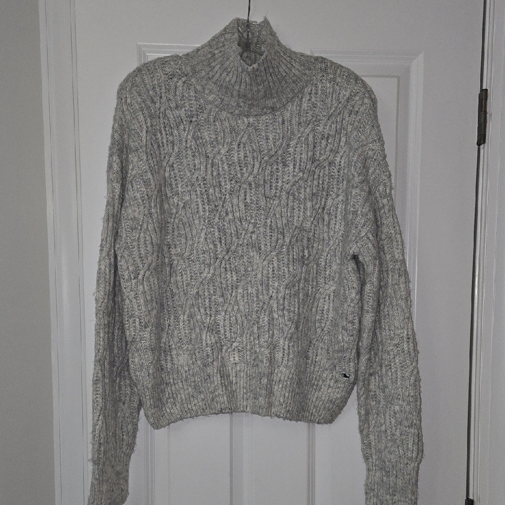 Vineyard Vines Heather Gray Turtleneck Sweater